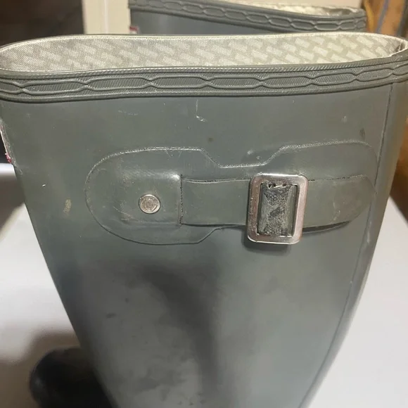 Women's Hunter Green Rain Boots Size 6 fall waterproof farmhouse western - Picture 3 of 8